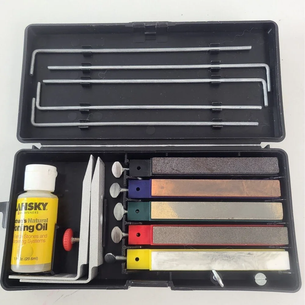 Lansky Deluxe 5-Stone Precision Angle Knife Sharpening Stone System Sharpener